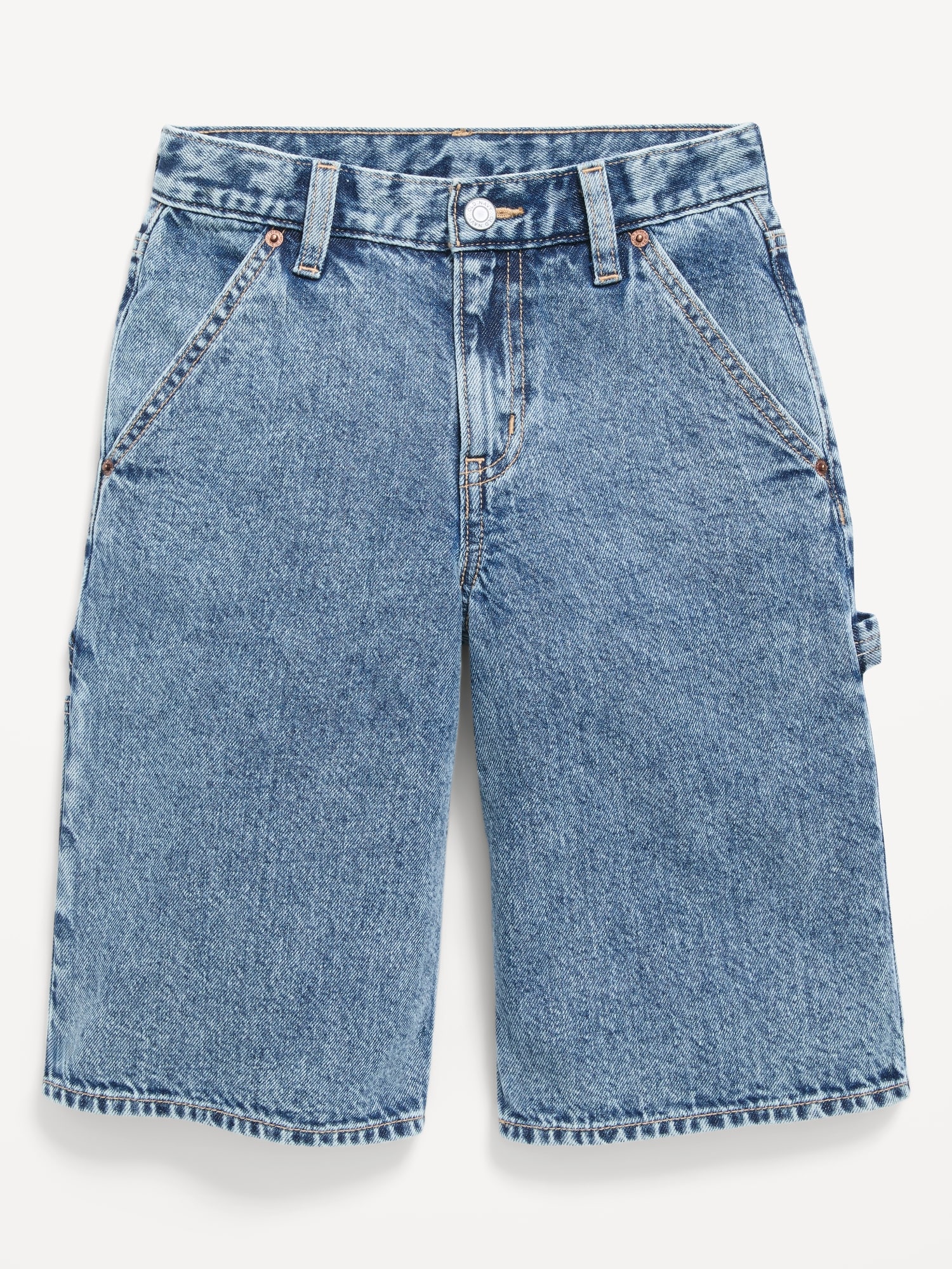 Below Knee Ultra Baggy Carpenter Jean Shorts for Boys