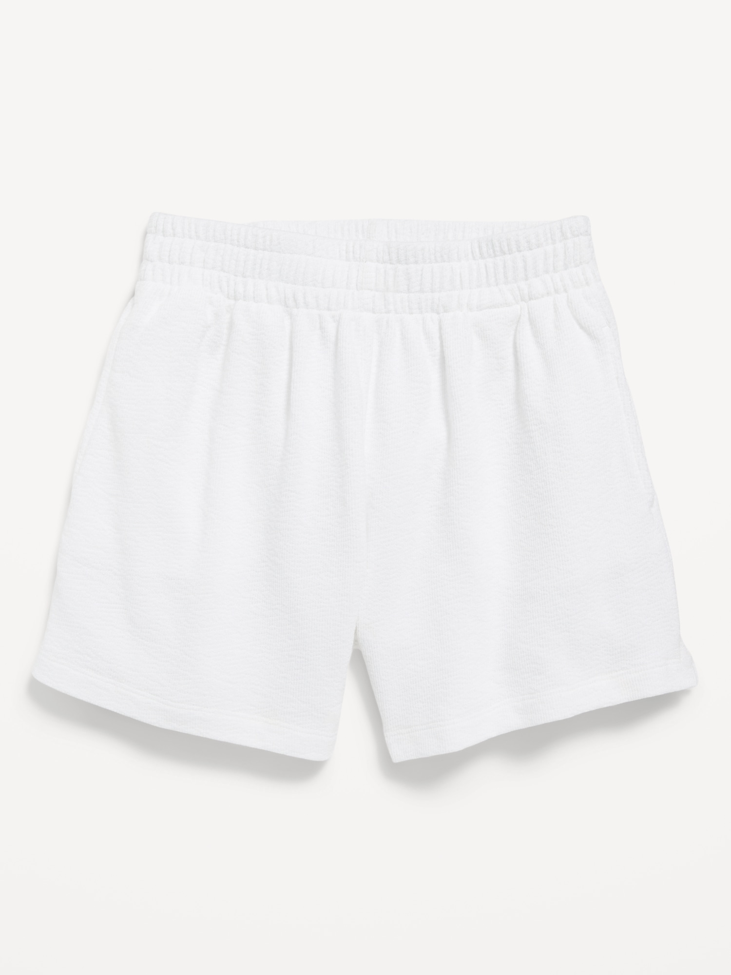 High-Waisted Textured Side-Striped Shorts for Girls
