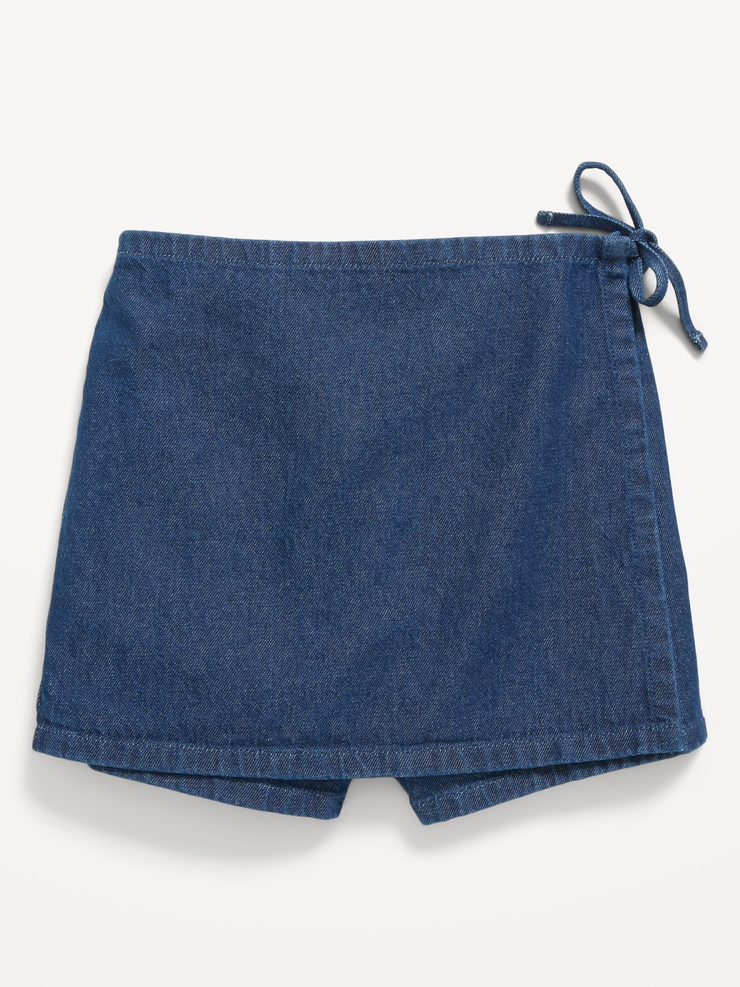 Wrap-Front Denim Skort for Girls