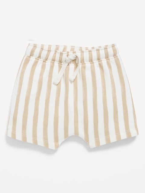 French Terry Striped Unisex Shorts for Baby