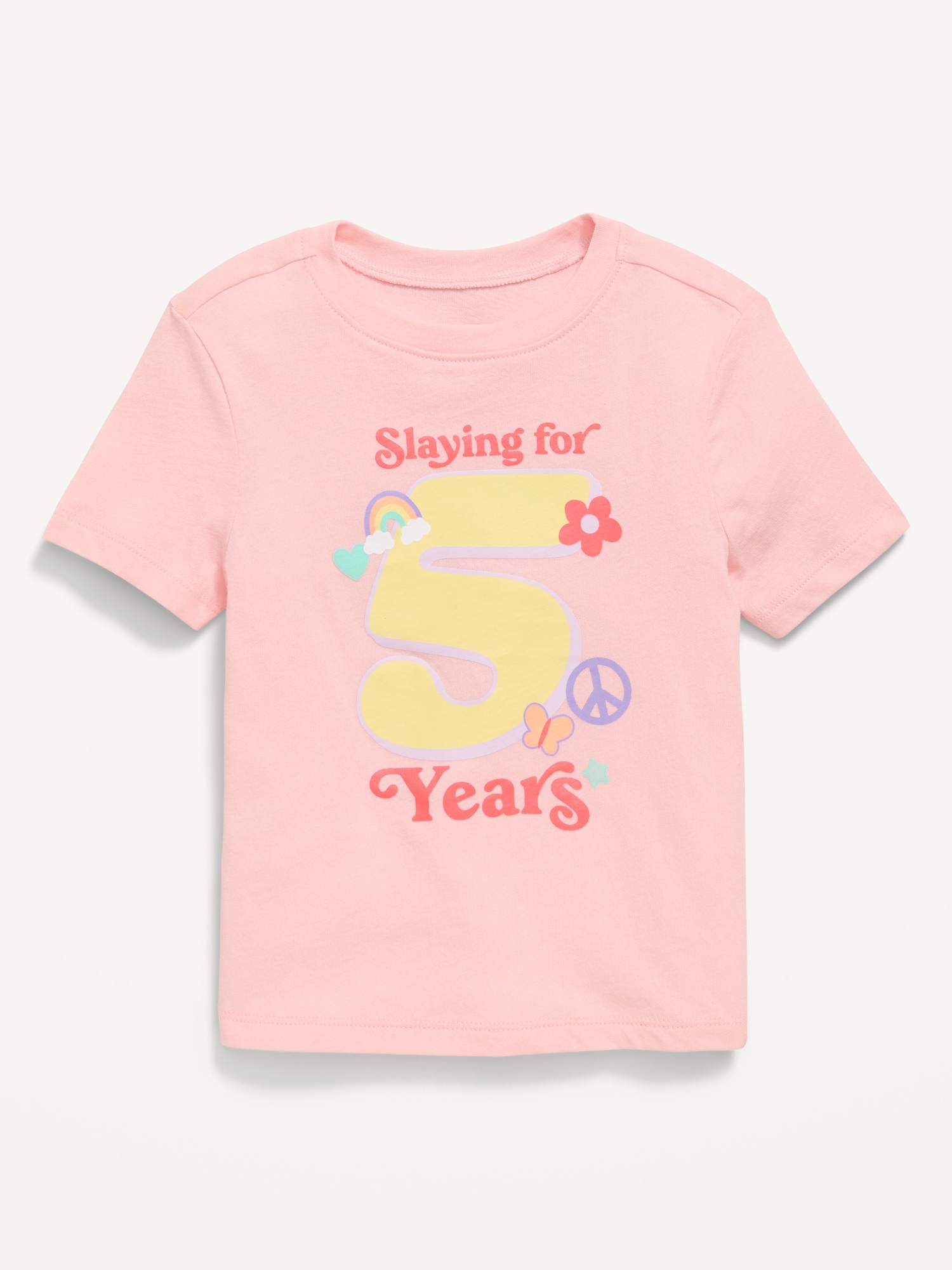 Short-Sleeve Birthday Graphic T-Shirt for Toddler Girls