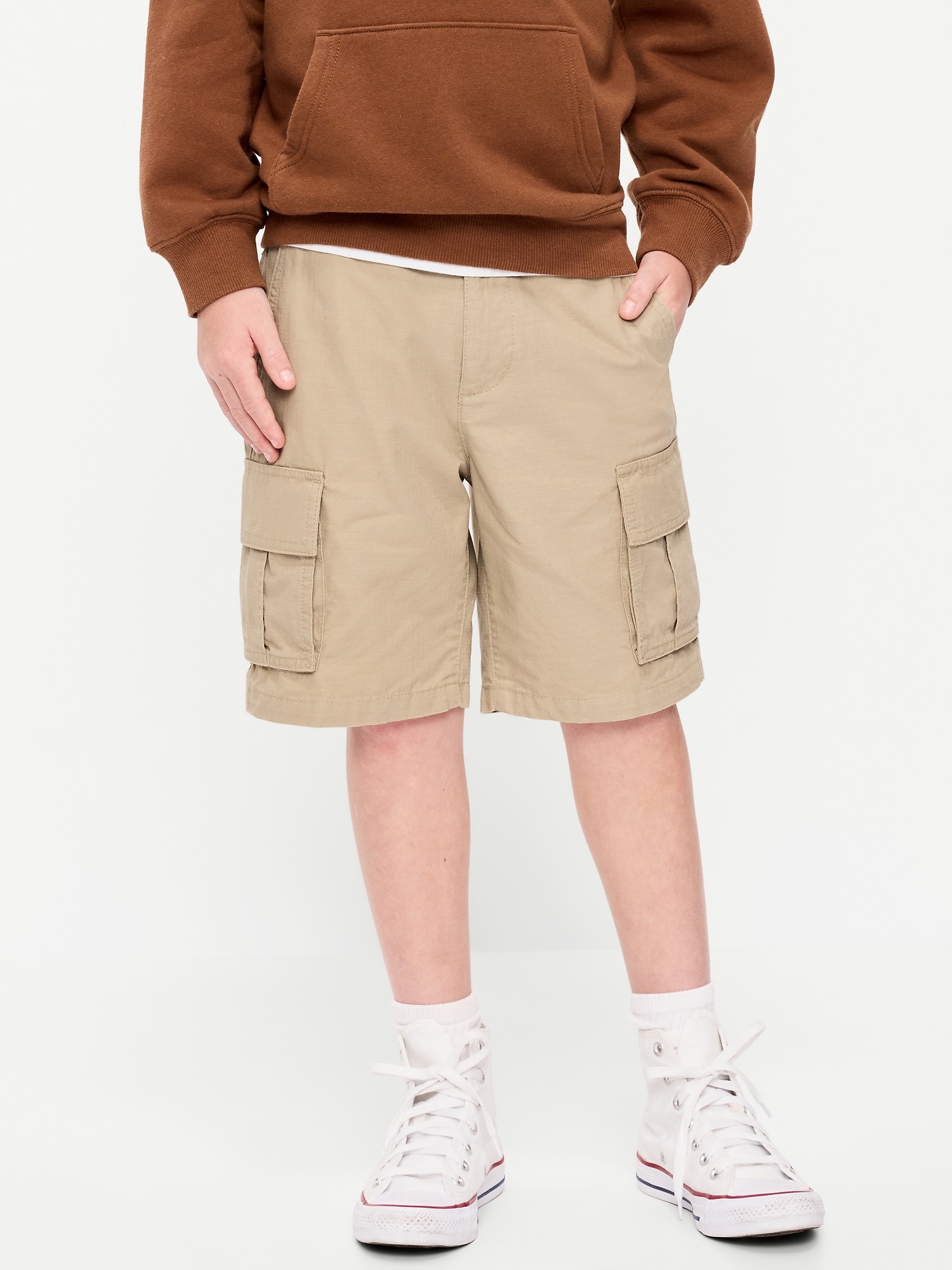 SHORT CARGO INDÉCHIRABLE COUPE GÉNÉREUSE LONGUEUR GENOU POUR GARÇON