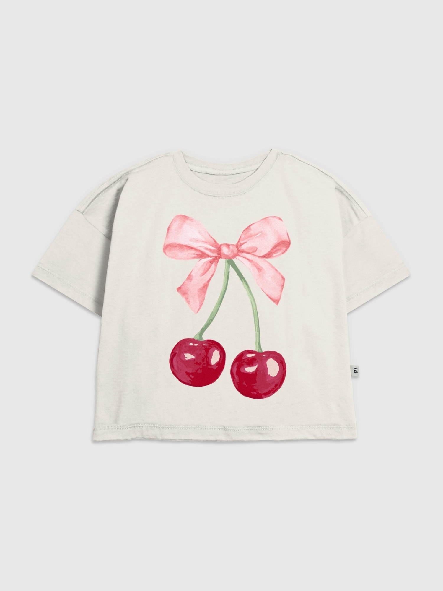Kids Cherry Bow Graphic T-Shirt