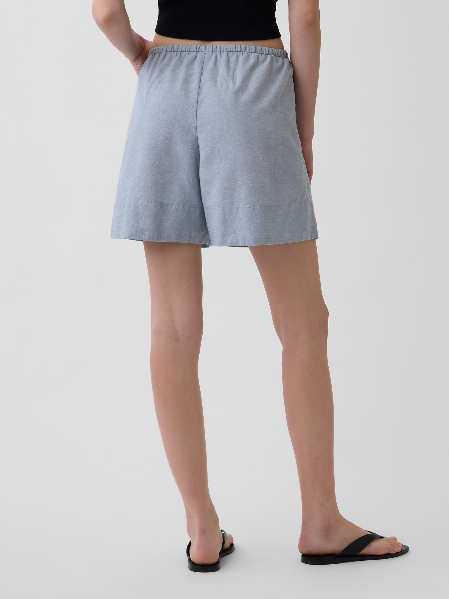 6" Linen-Blend Easy Shorts