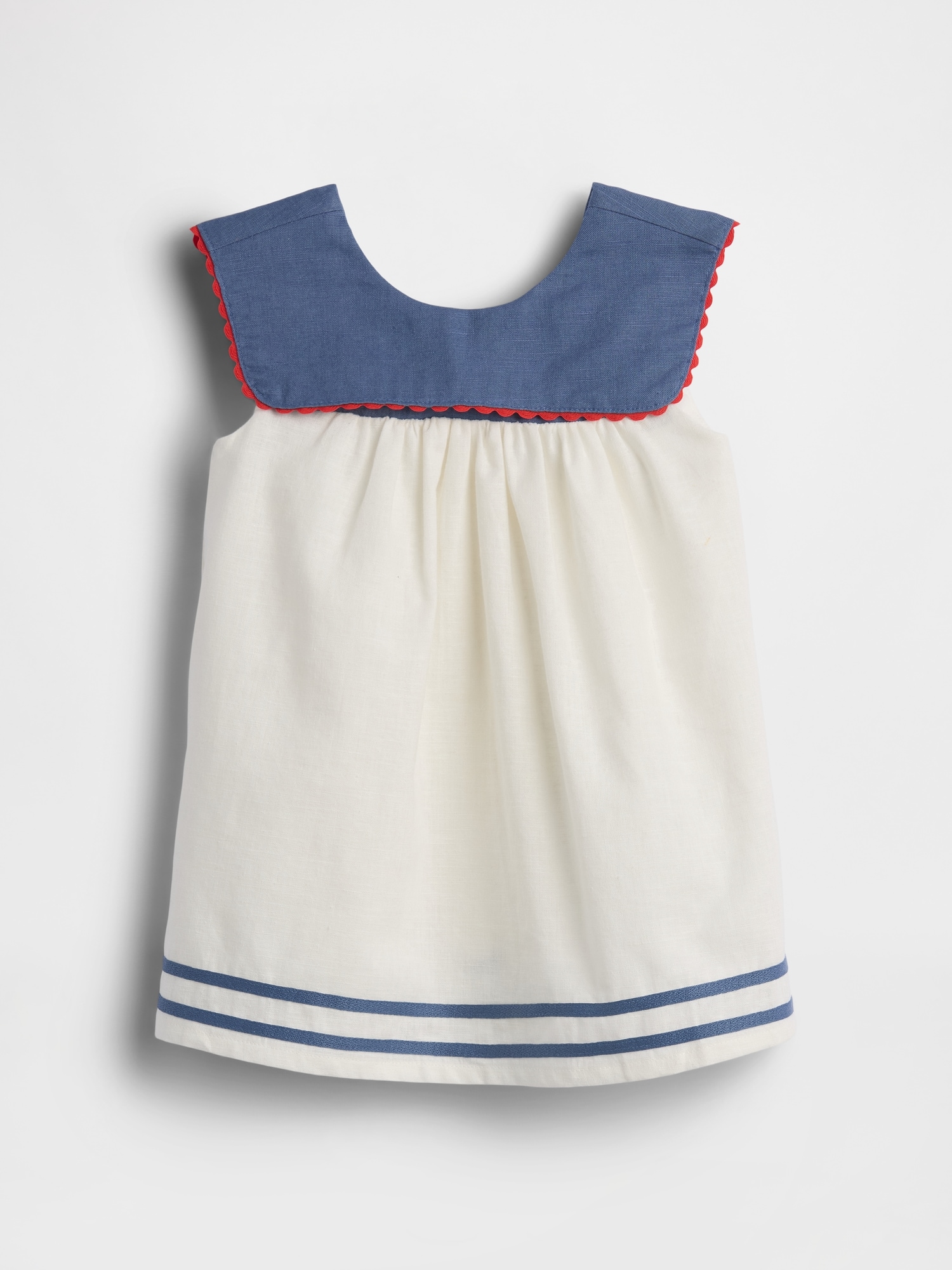 Baby Linen-Cotton Sailor Dress