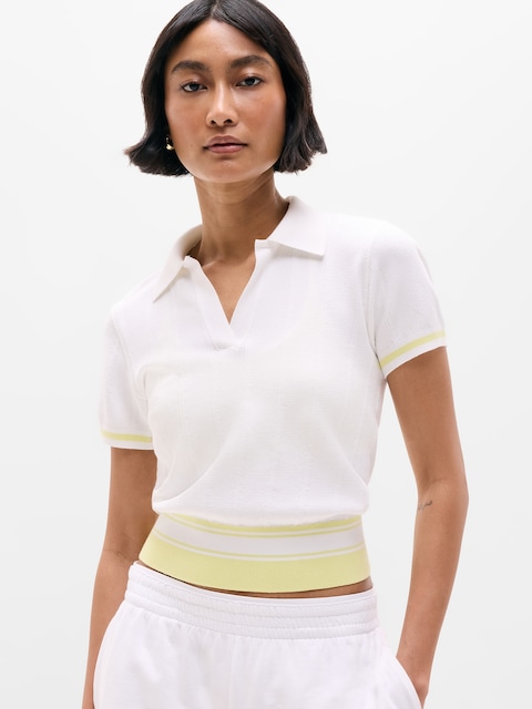 Seamless Polo Tee Sweater