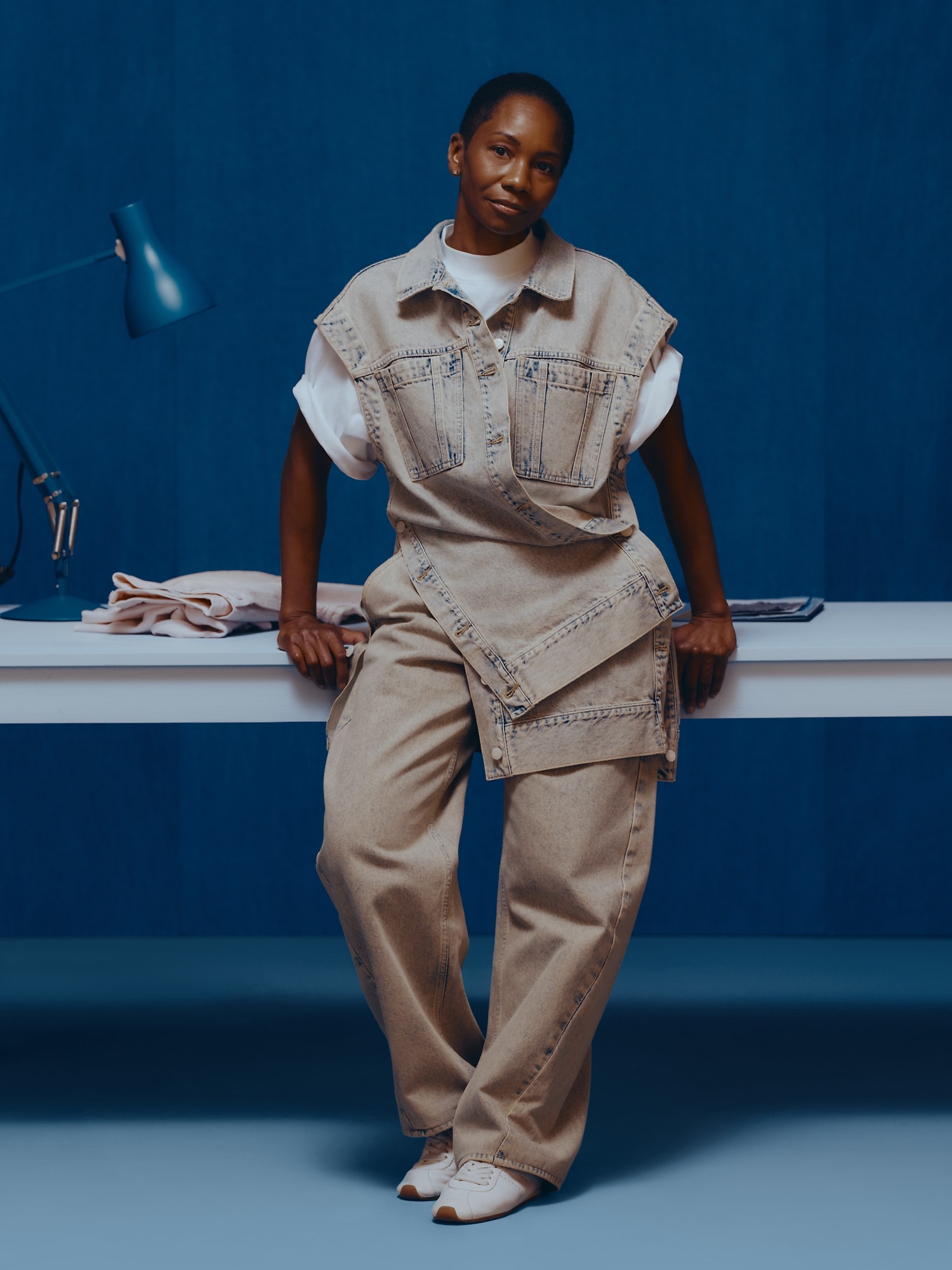 Gap &times; HFR デニム オーバーサイズ ベスト by Nicole Benefield Portfolio-7