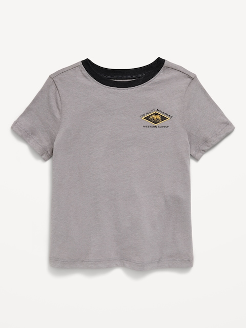 T-SHIRT À MANCHES COURTES À IMPRIMÉ UNISEXE POUR TOUT-PETIT