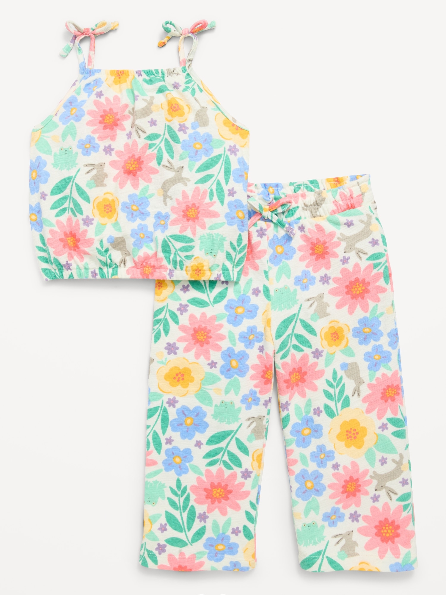 Cami Top and Wide-Leg Pants Set for Toddler Girls