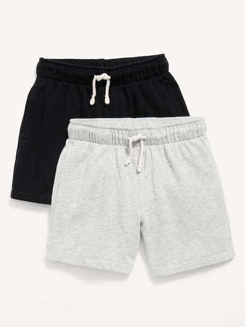 Above Knee Fleece Jogger Shorts 2-Pack for Boys
