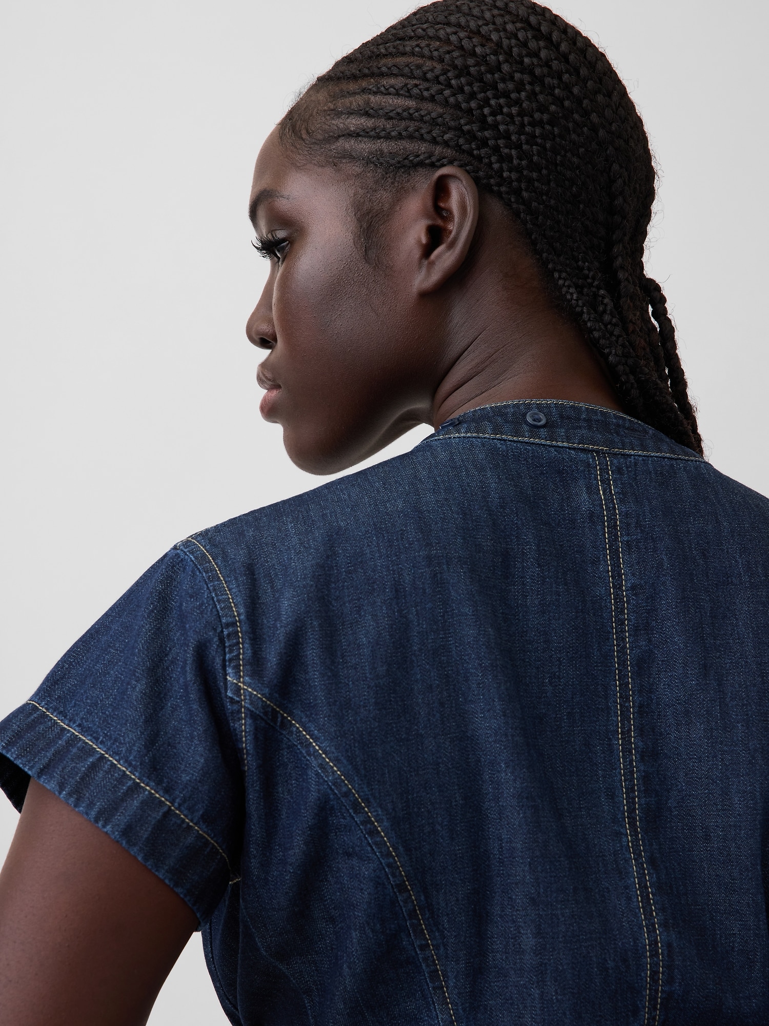 Gap &times; HFR デニム ペプラムシャツ by IGDALYAH-3