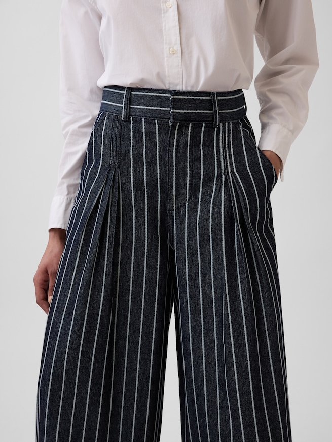 Gap &times; HFR スーパーハイライズ ストライプ デニムトラウザー by LaTouch&eacute;-3