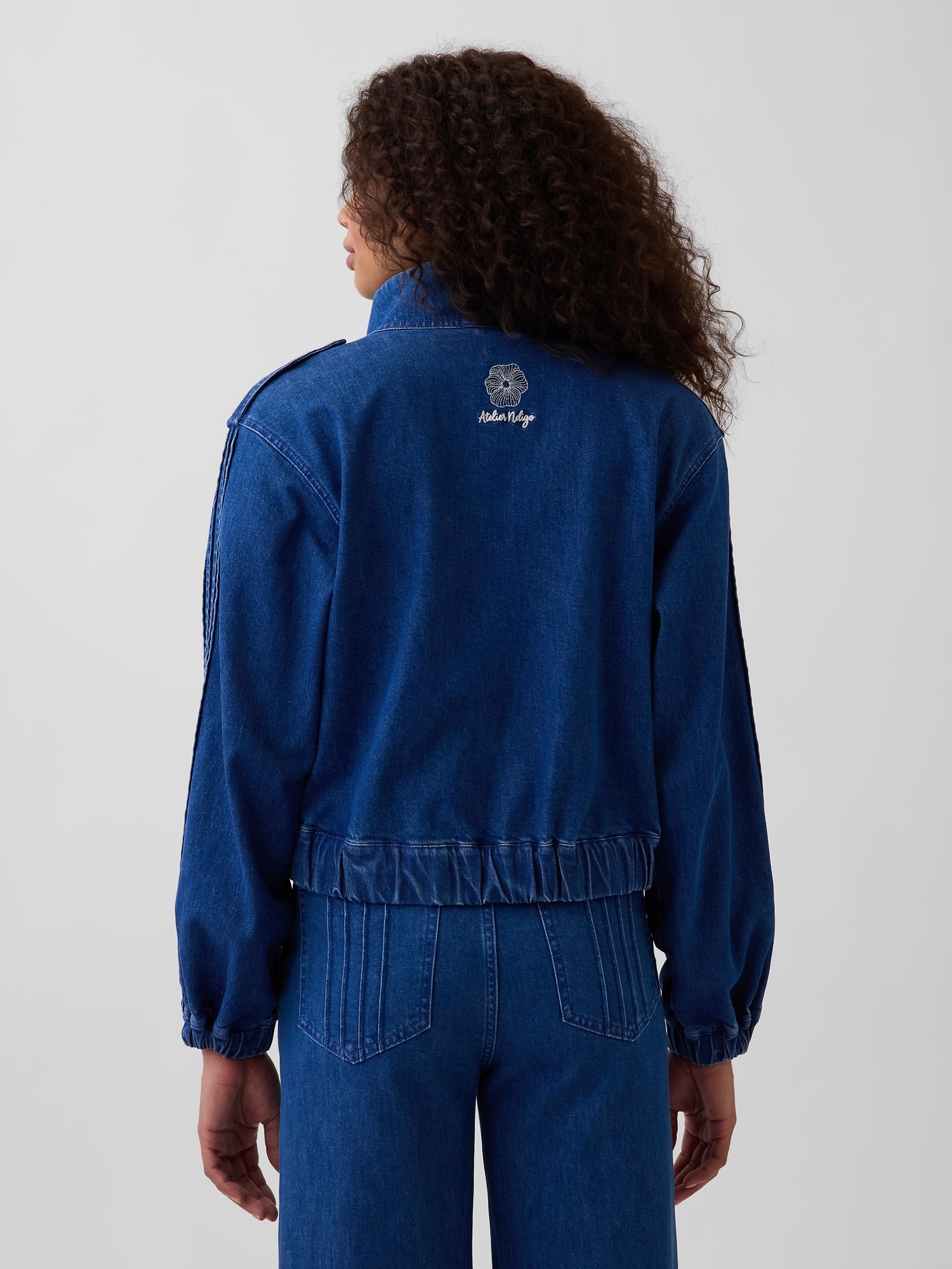 Gap &times; HFR デニム ピンタックジャケット by Atelier Ndigo-4