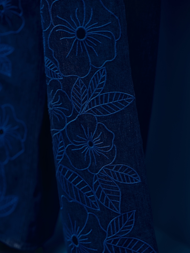 Gap &times; HFR ロースラング フローラル スーパーバギーデニム by Atelier Ndigo-9