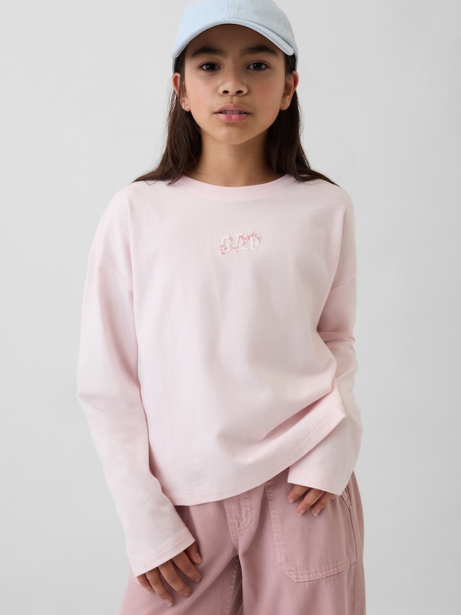 オーバーサイズ SAKURA GAPロゴTシャツ (キッズ)-2