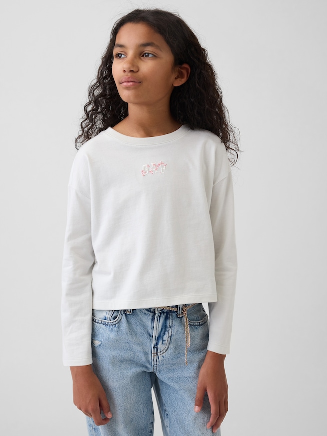 オーバーサイズ SAKURA GAPロゴTシャツ (キッズ)-2