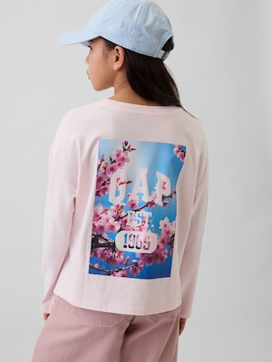 オーバーサイズ SAKURA GAPロゴTシャツ (キッズ)