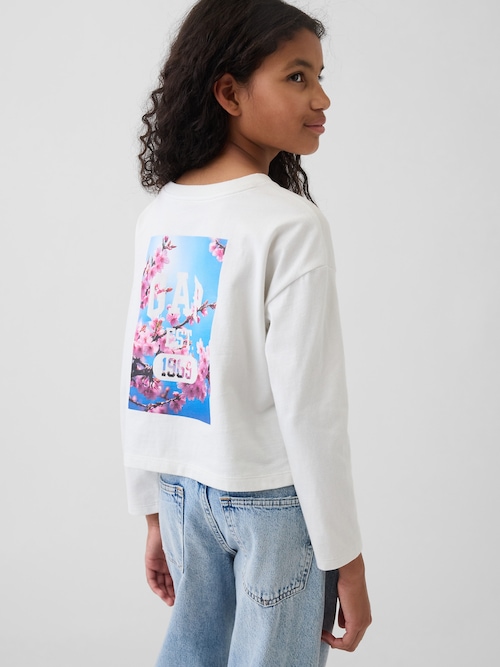 オーバーサイズ SAKURA GAPロゴTシャツ (キッズ)