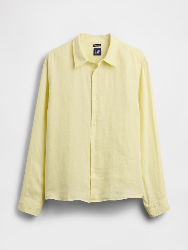 リネン100% リラックスフィットシャツ-4