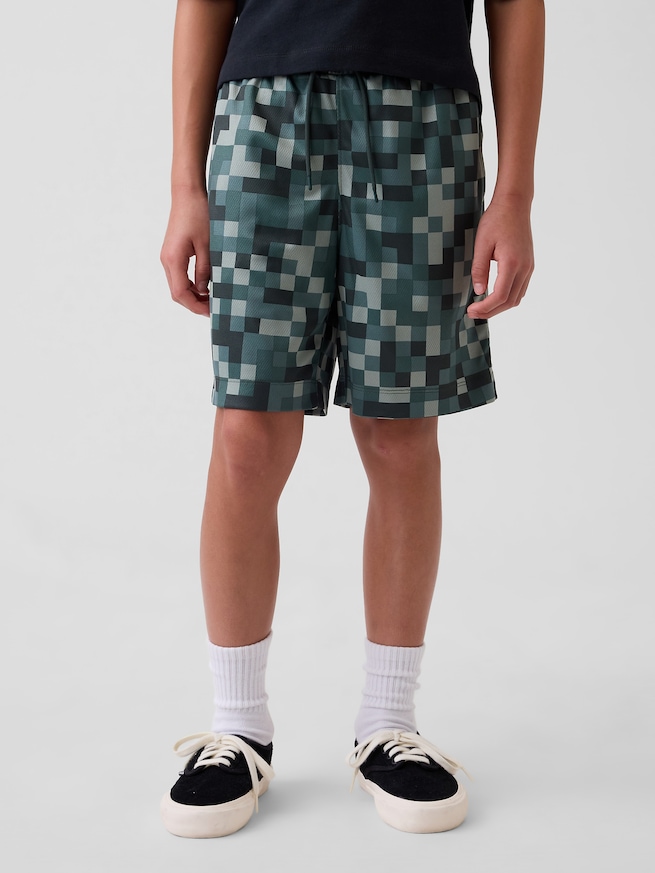 GapFit 6インチ リサイクル メッシュ イージーショートパンツ (キッズ)-2