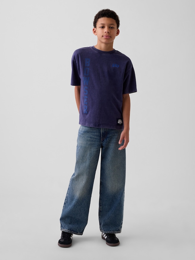 スーパーマリオブラザーズ リラックスフィット グラフィックTシャツ (キッズ)-3