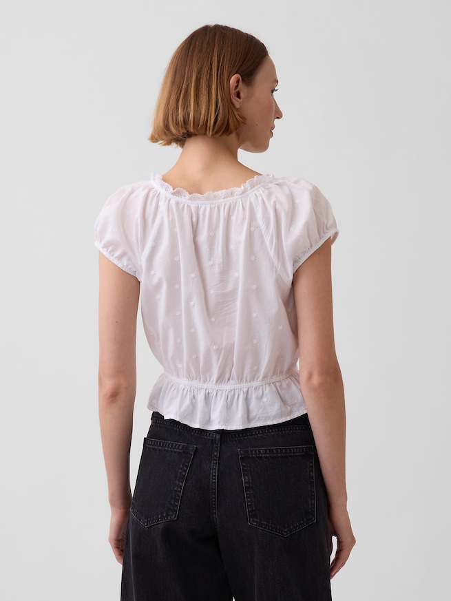 クロップド ピンタック トップス-2