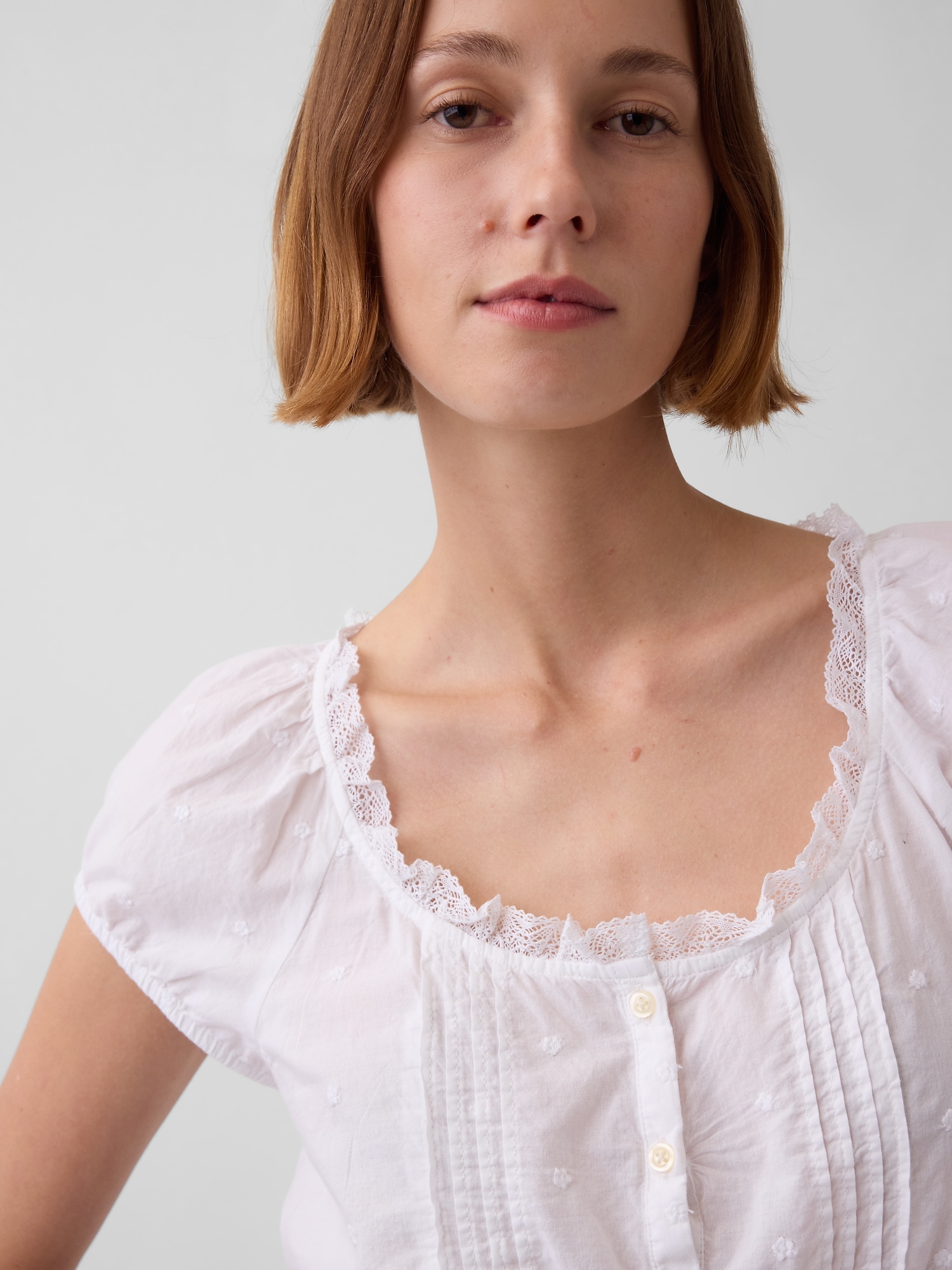 クロップド ピンタック トップス-3