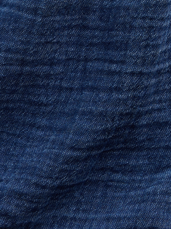 コットンガーゼ デニム イージーウエスト ラッフルフリル ショートパンツ (キッズ)-5