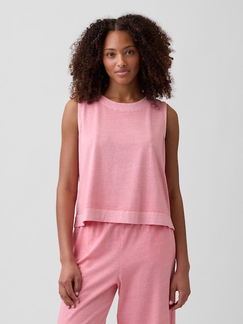 Crewneck PJ Shell Tank Top