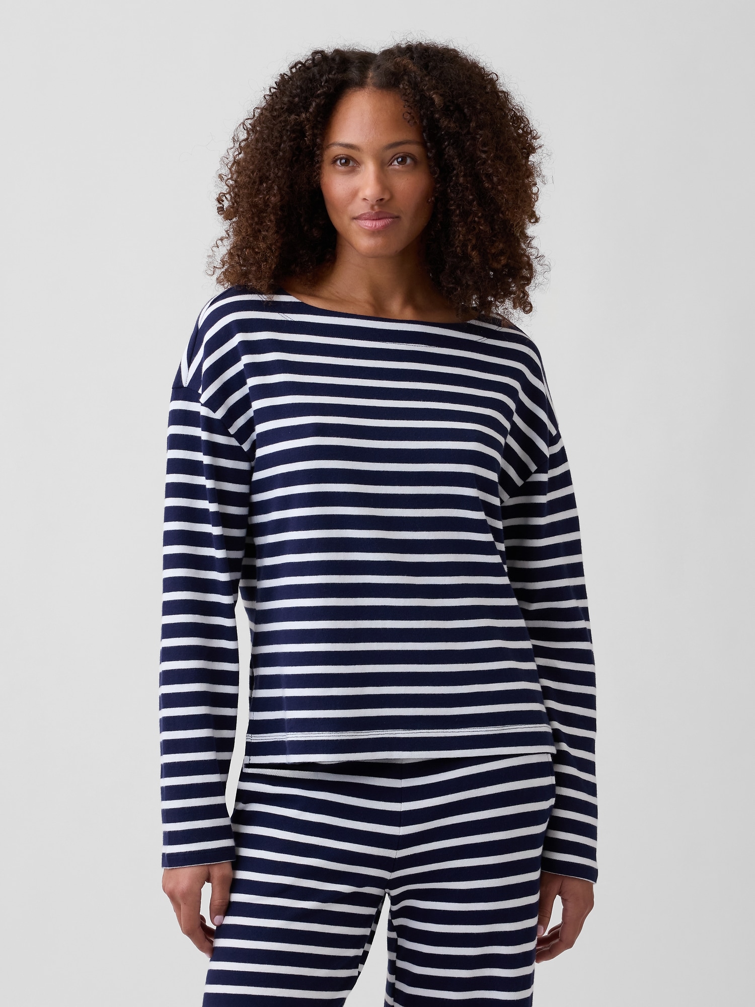 Stripe Boatneck Top