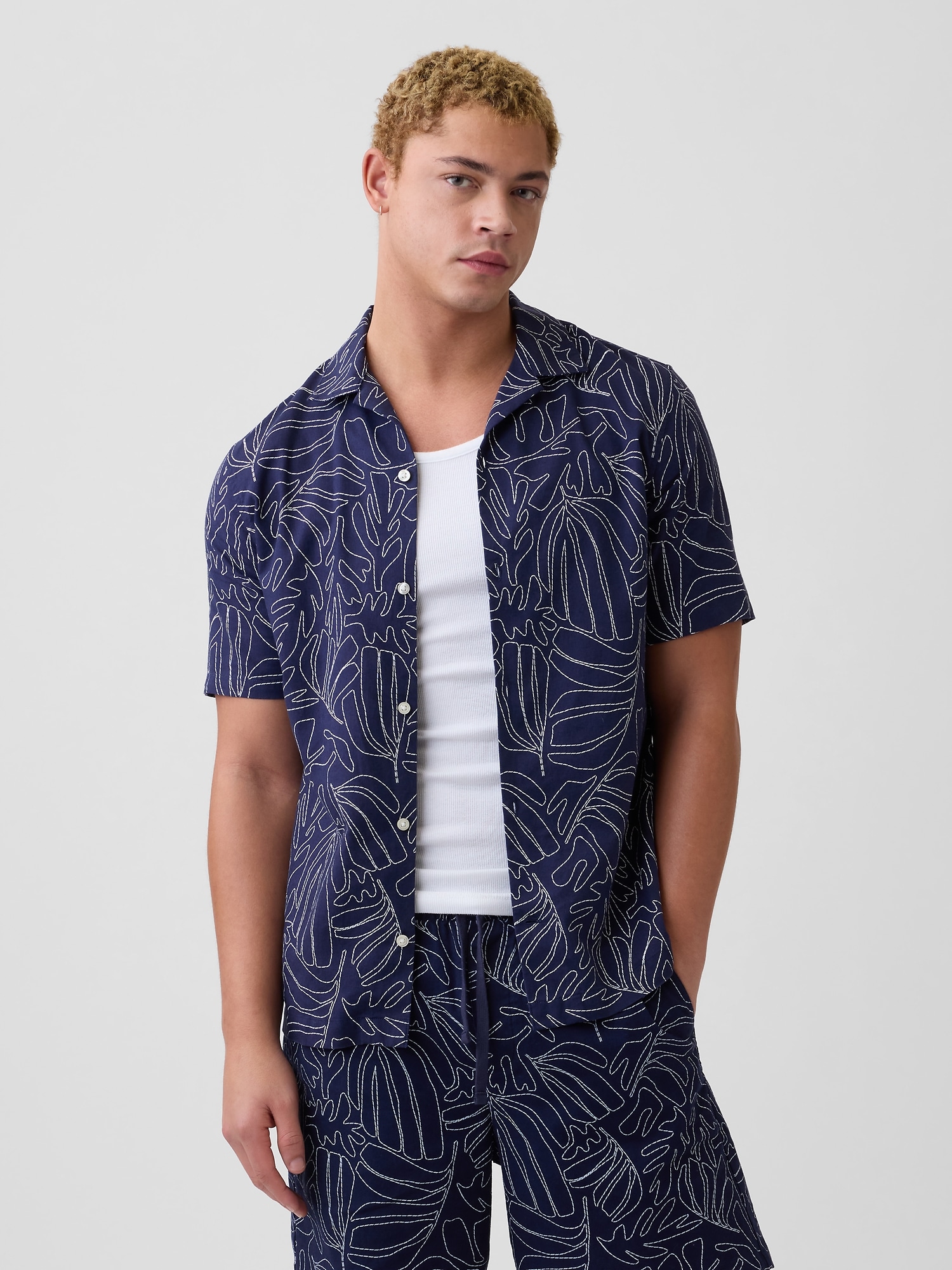 Linen-Blend Vacay Shirt in Standard Fit