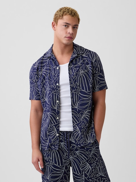 Linen-Blend Vacay Shirt in Standard Fit