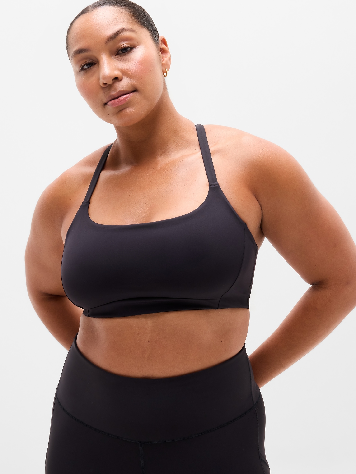 Athleta Invigorate Sports Bra D-dd In Black