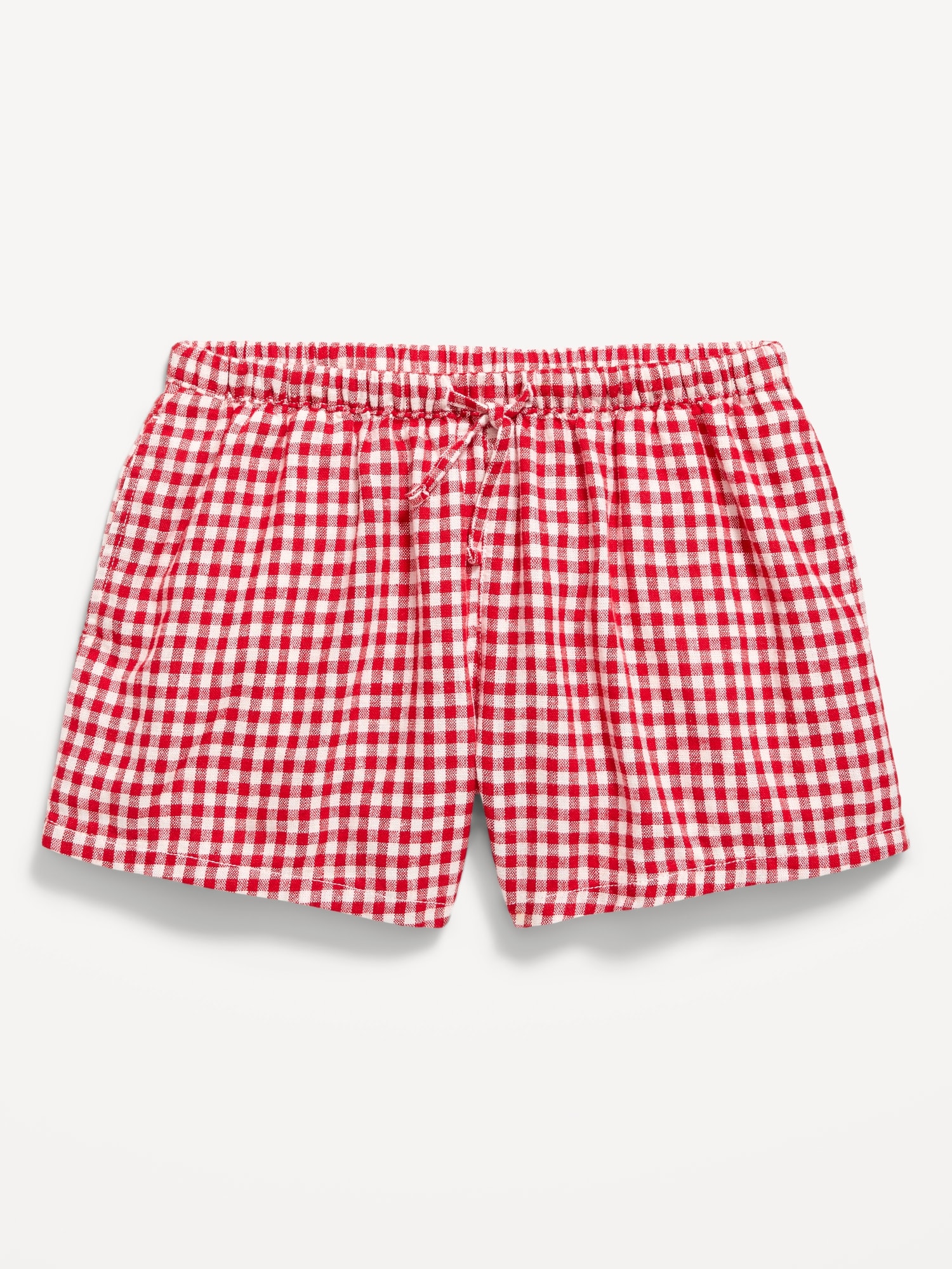 SHORT EN MÉLANGE DE LIN À MOTIF POUR FILLE