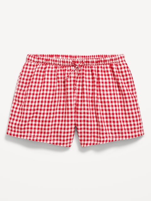 SHORT EN MÉLANGE DE LIN À MOTIF POUR FILLE