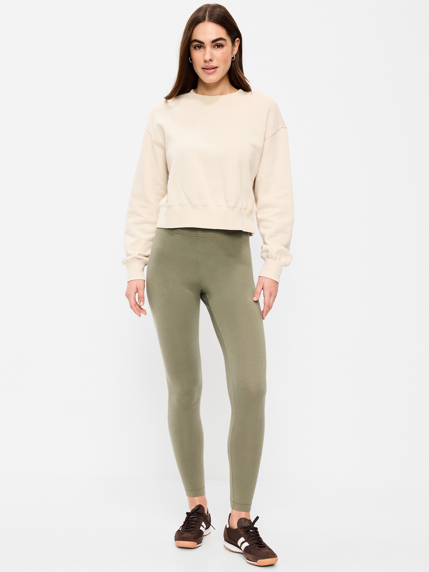 High-Waisted Jersey Fashion Layering Leggings