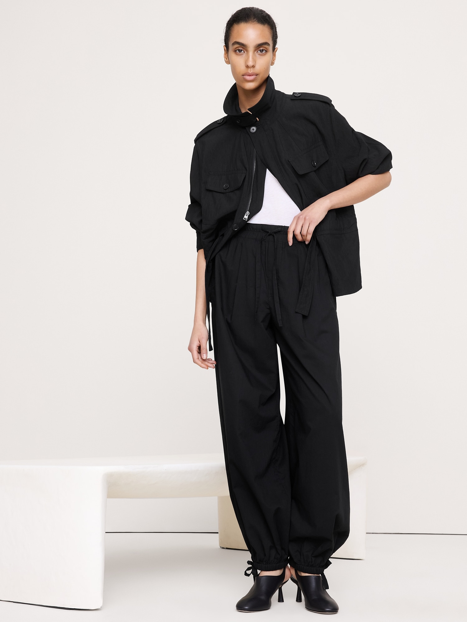 PANTALON AMPLE EN COTON LÉGER