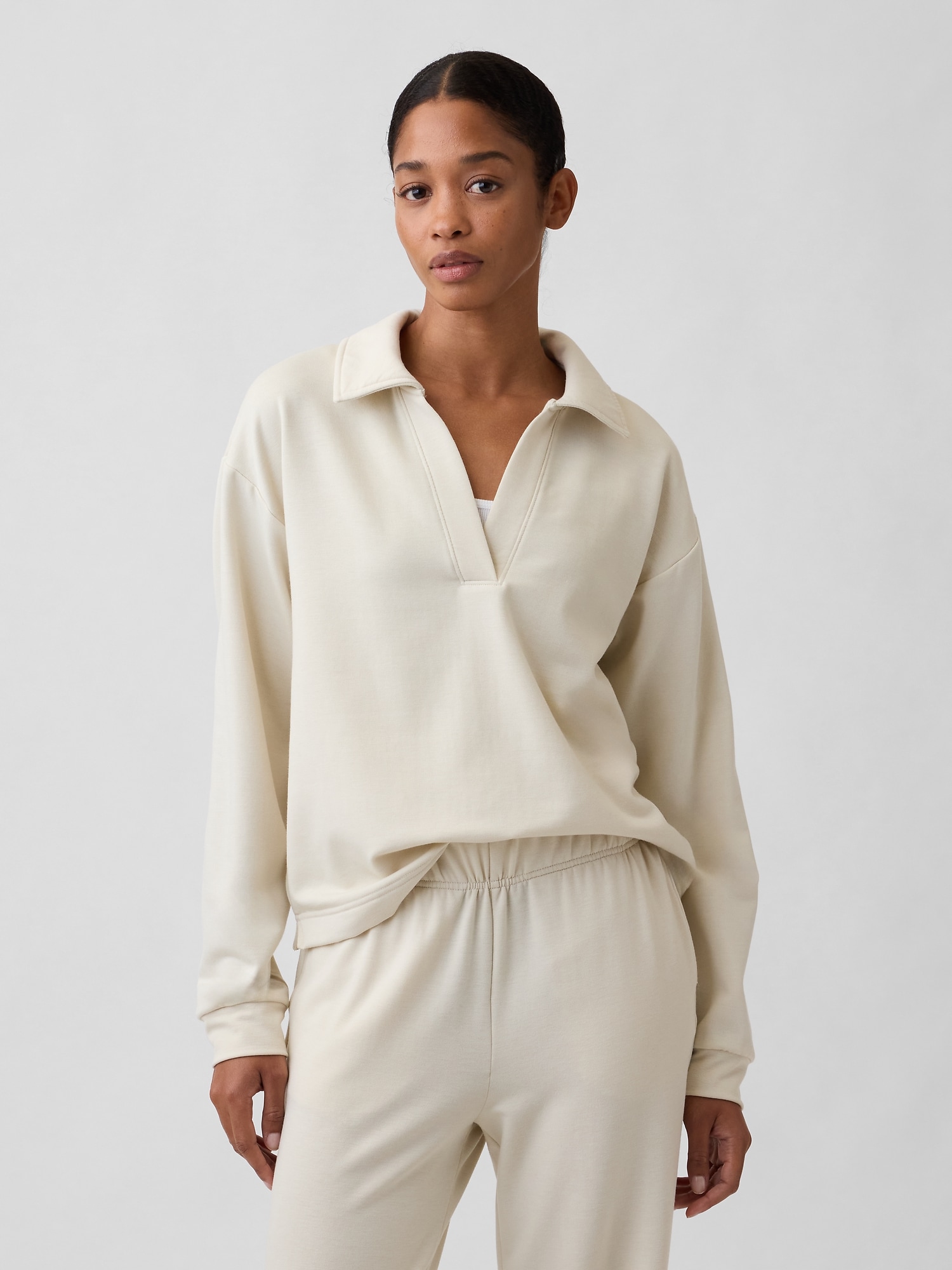 CloudLight Relaxed Polo Sweatshirt