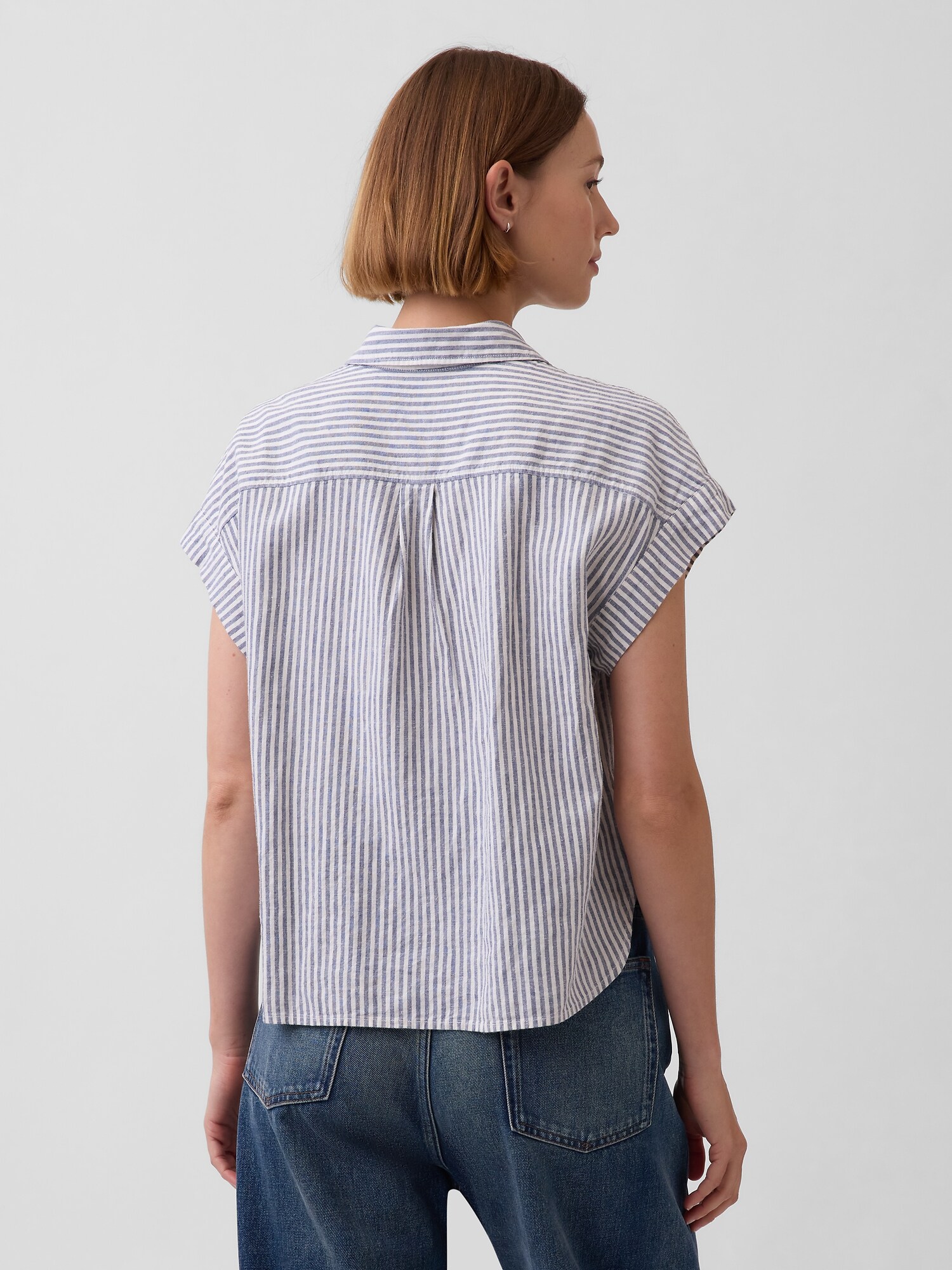 リネンブレンド オーバーサイズシャツ-2