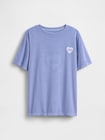GAPハートロゴ オーバーサイズ チュニックTシャツ (キッズ)-1