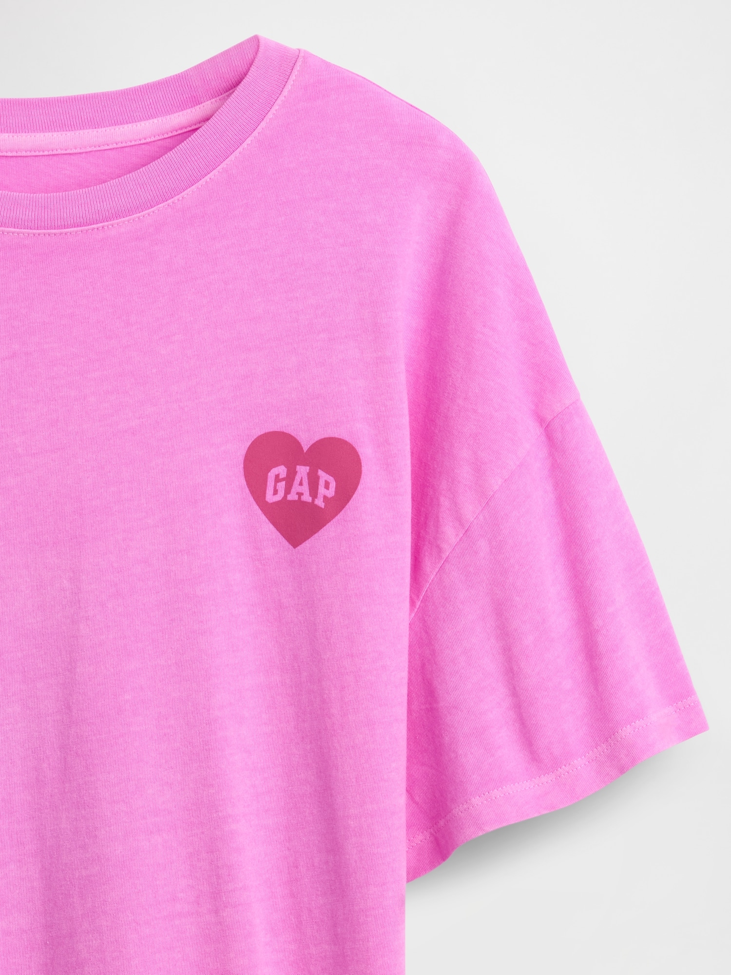 GAPハートロゴ オーバーサイズ チュニックTシャツ (キッズ)-2