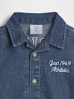 デニム GAPロゴ ショートオール (ベビー)-2