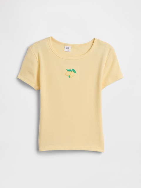 Kids Ribbed Crewneck T-Shirt