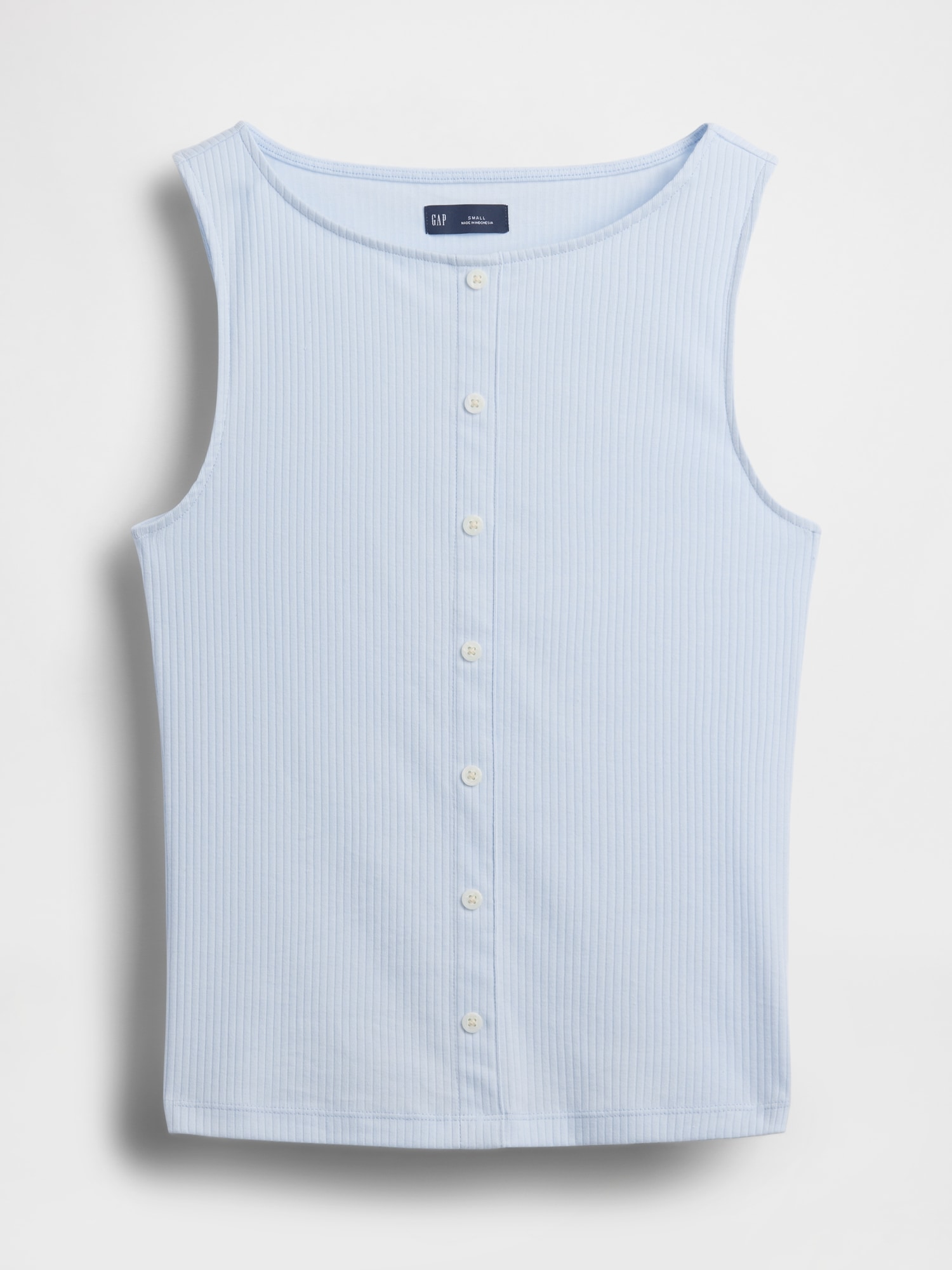 リブ ボタンアップ タンクトップ-4