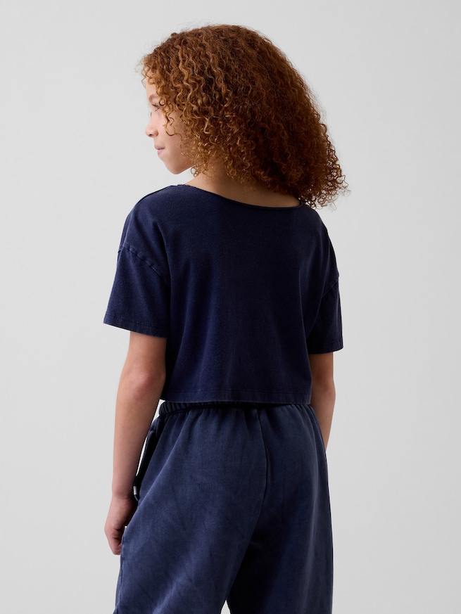 オーバーサイズ ワイドネック Tシャツ (キッズ)-2