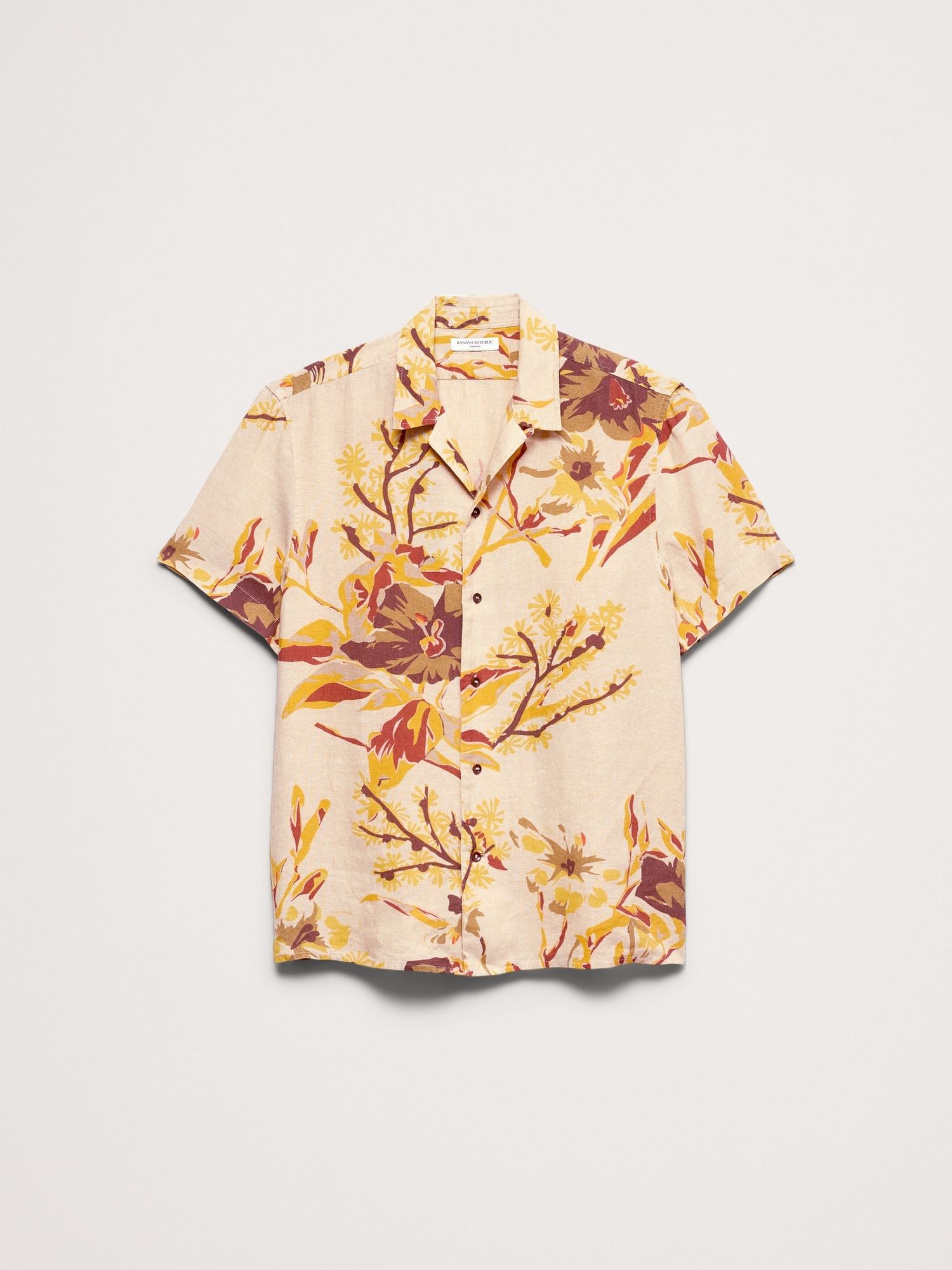 スタンダードフィット リネン リゾートシャツ-3