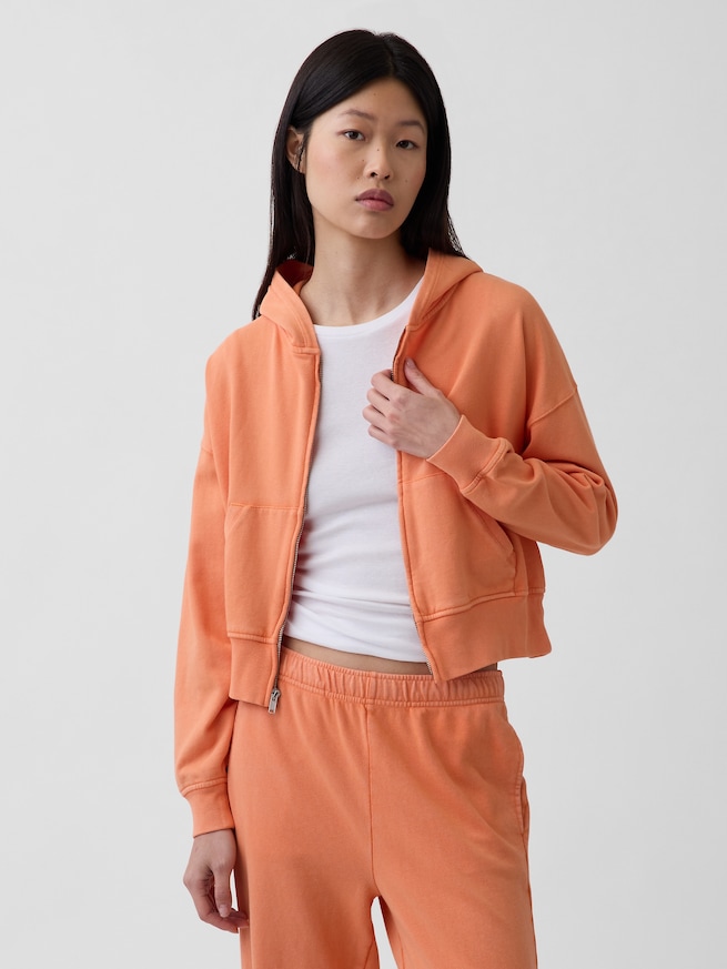 ヴィンテージソフト フレンチテリー ジップアップパーカー-0