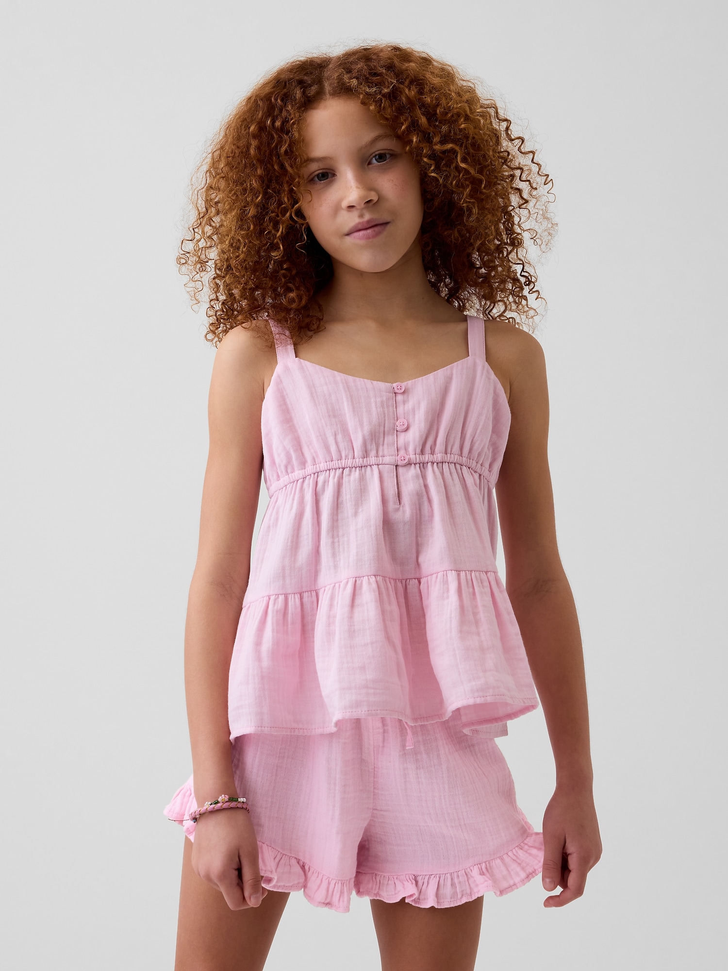 CAMISOLE ÉTAGÉE EN GAZE DE COTON POUR ENFANT