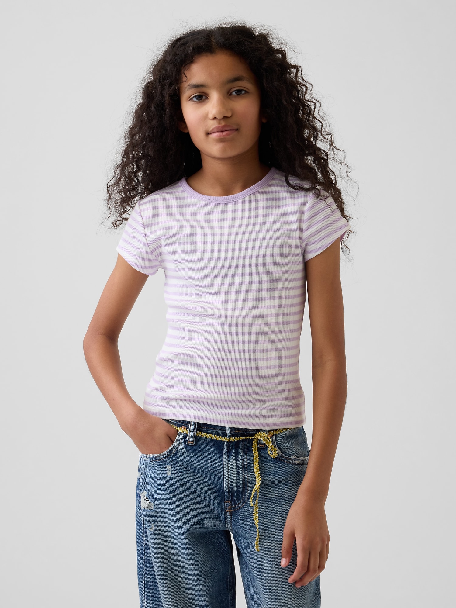 T-SHIRT CÔTELÉ POUR ENFANT