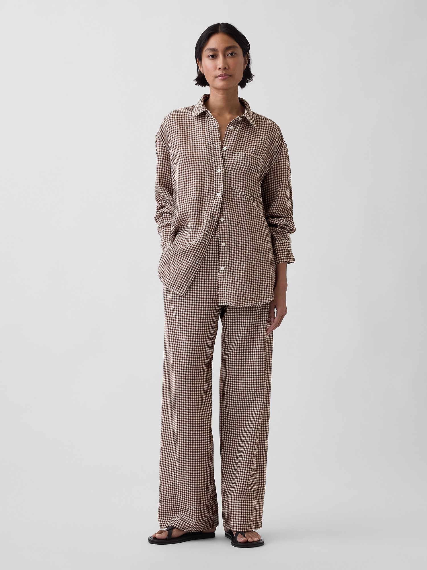 リネン100％ オーバーサイズシャツ-1